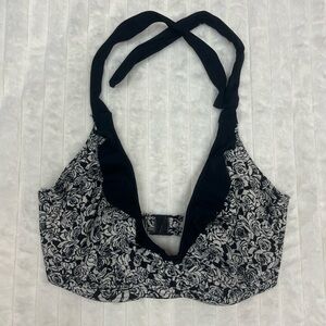 Freya Black & White Floral Bathing Suit Top